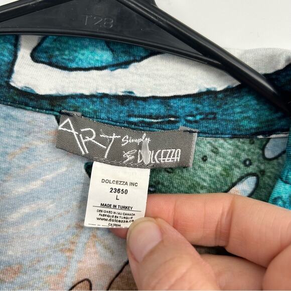 Art Simply by Dolcezza Art to Wear Tropical Print Jacket Size Large - Picture 4 of 7